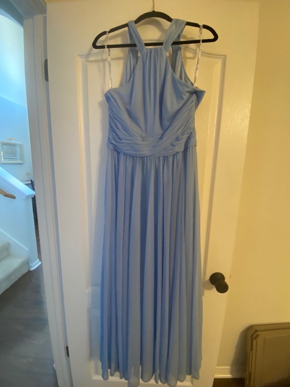 David’s Bridal Light Blue Bridesmaid Dress